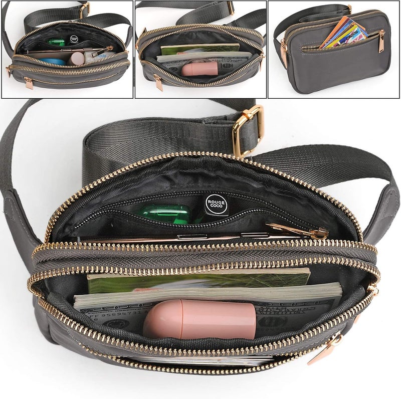 UTO Fanny Pack for Women Crossbody Trendy Fashion Belt Purse Chest Waist Hip Bumbag for Outdoor Shopping Travel Hiking - Image 3